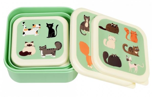 SET DE 3 CAJAS ALMUERZO NINE LIVES