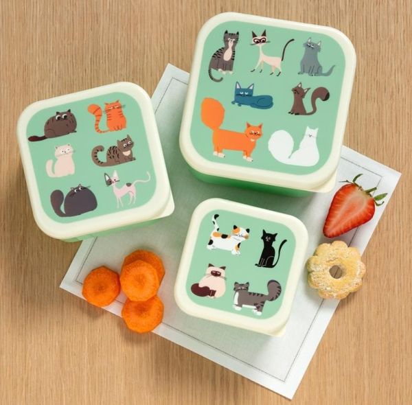 SET DE 3 CAJAS ALMUERZO NINE LIVES