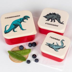 SET DE 3 CAJAS ALMUERZO PREHISTORIC LAND