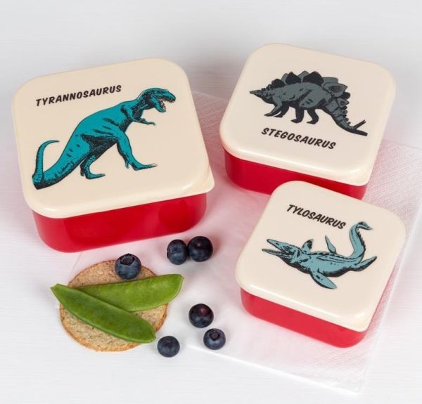 SET DE 3 CAJAS ALMUERZO PREHISTORIC LAND