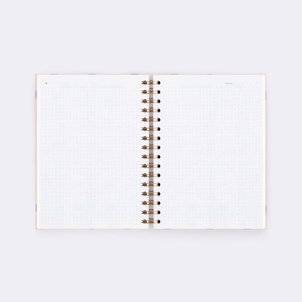 CUADERNO A5 TOPOS PINK & LILA. PUNTOS