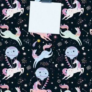 CUADERNO A6 UNICORNIOS EN EL ESPACIO