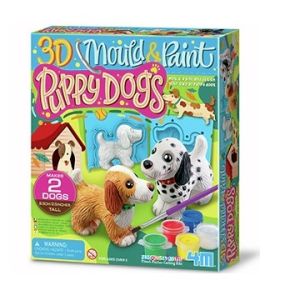 JUEGO 4M MOLDEA Y PINTA PERRITOS 3D