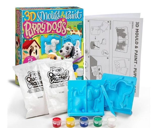 JUEGO 4M MOLDEA Y PINTA PERRITOS 3D