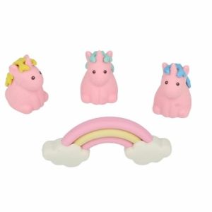 SET GOMAS UNICORNIO Y ARCOIRIS