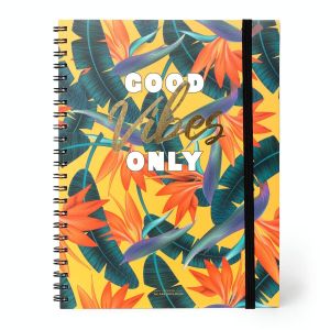 CUADERNO A5 GOOD VIBES ONLY RAYAS