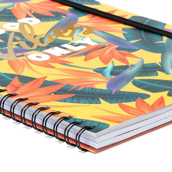 CUADERNO A5 GOOD VIBES ONLY RAYAS