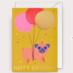 FELICITACION PUG BIRTHDAY