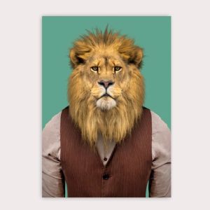 POSTAL ZOO PORTRAIT LION