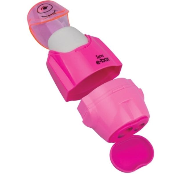 GOMA SACAPUNTAS E-BOT ROSA