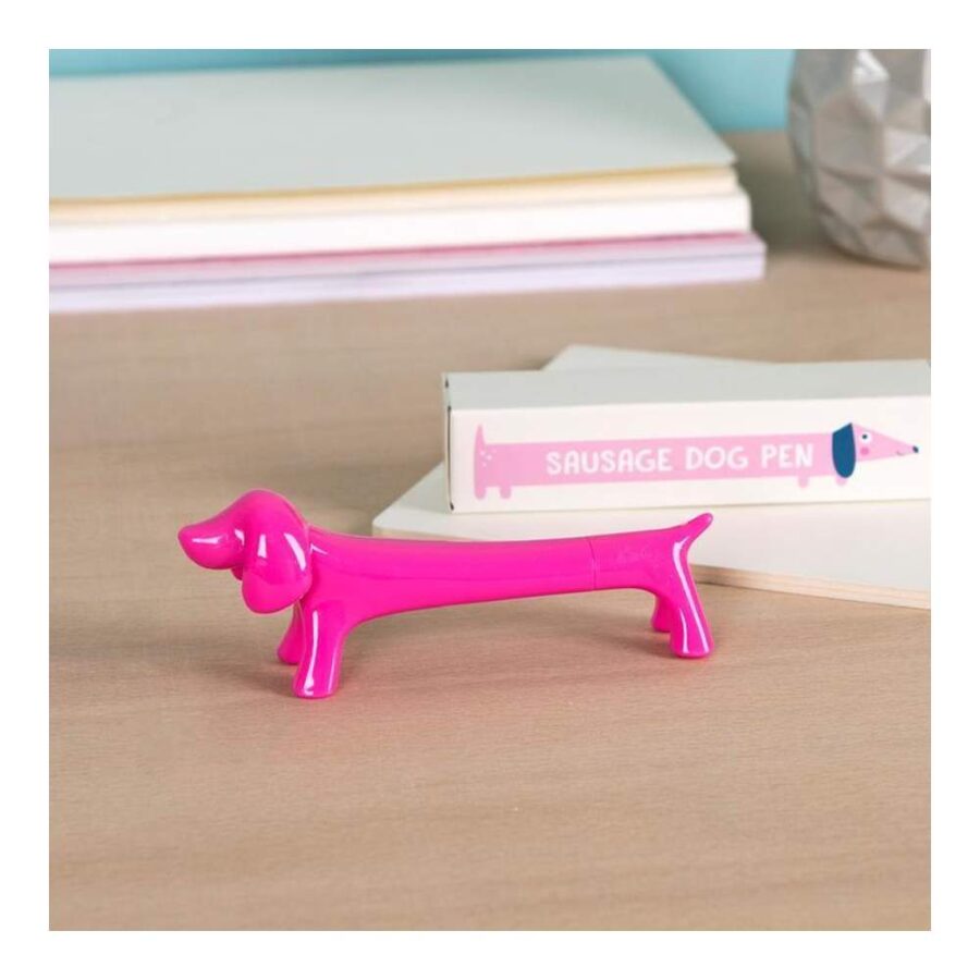 Bolígrafo Perro Salchicha Rosa