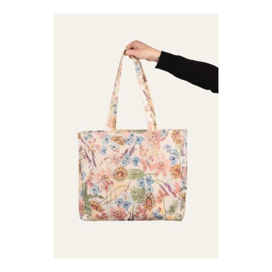 Bolsa Reversible Girasoles Y Vichy