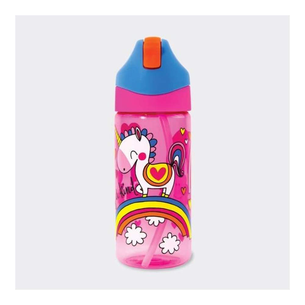 Botella Con Pajita Unicornio