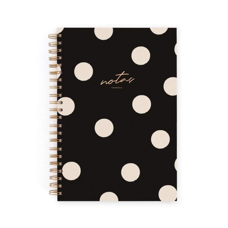Cuaderno Grande Black Puntos