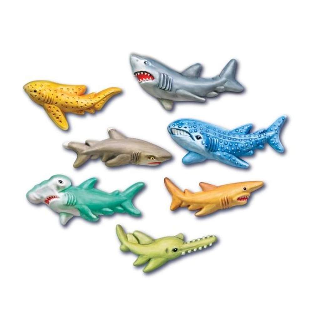 Juego Moldea Y Pinta Imanes Tiburones