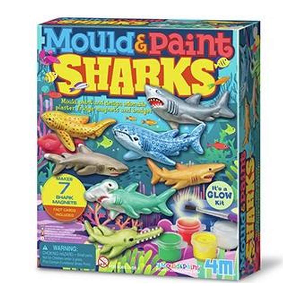 Juego Moldea Y Pinta Imanes Tiburones