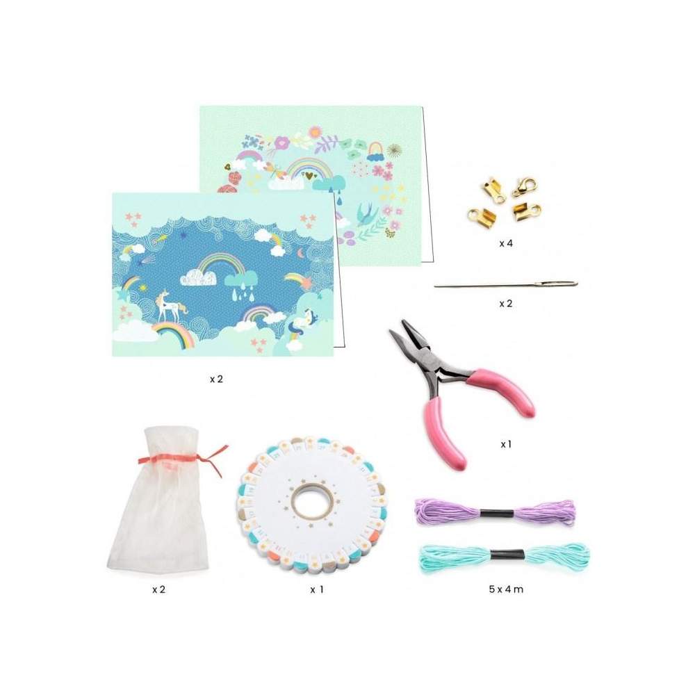 Set Joyas Kumihimo Arcoiris