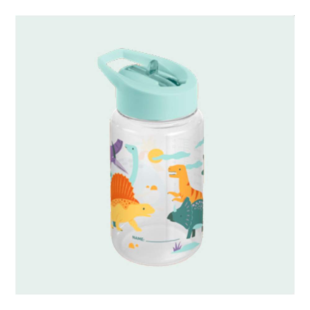 Botella Tritan Pajita Dinosaurios