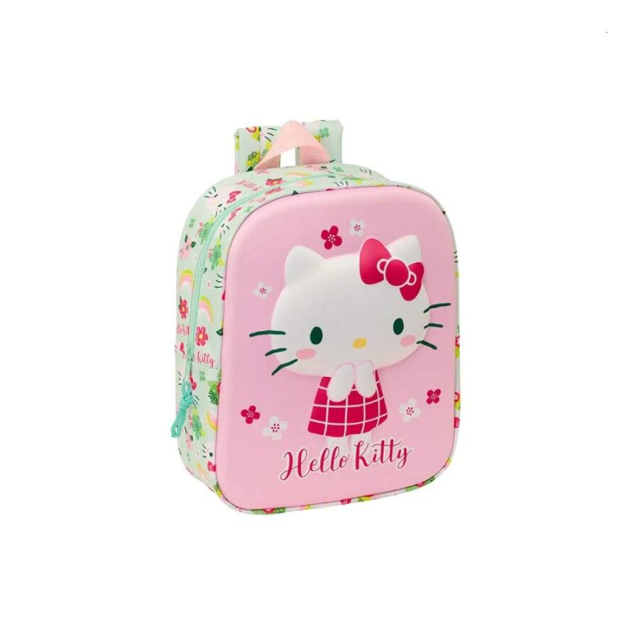 Mochila Guardería 3d Hello Kitty 27x22cm