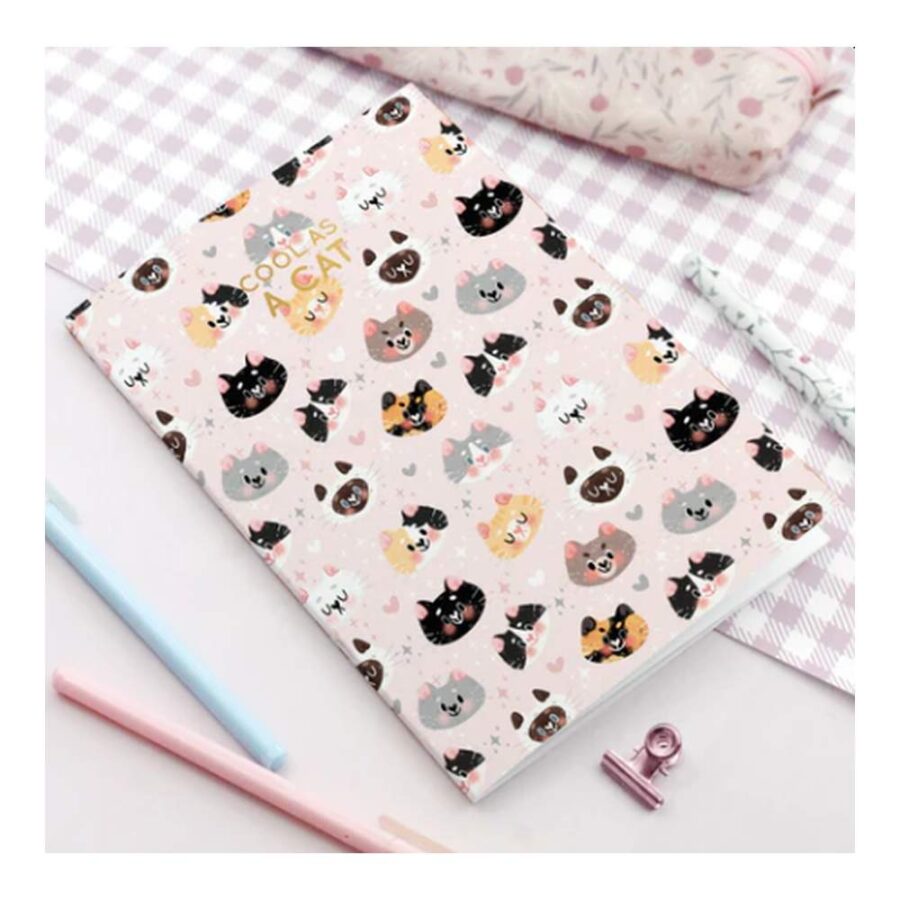 Cuaderno A5 Cool As A Cat - Hoja Blanca