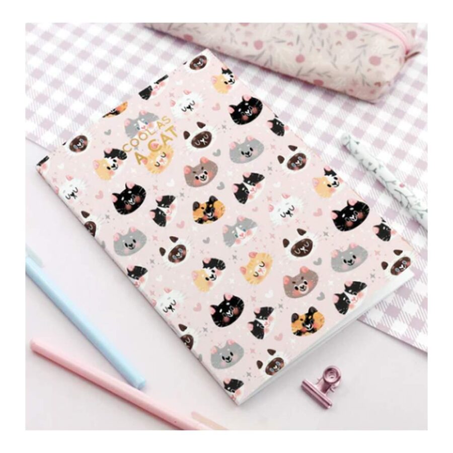 Cuaderno A5 Cool As A Cat - Hoja Rayas