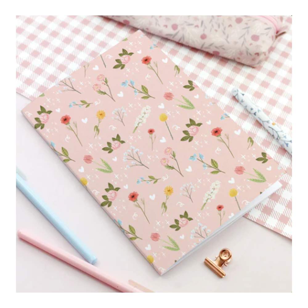 Cuaderno A5 Spring Flowers - Hoja Blanca
