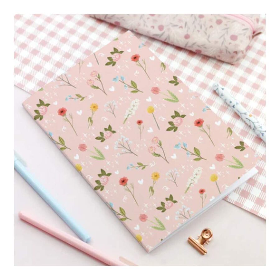 Cuaderno A5 Spring Flowers - Hoja Rayas