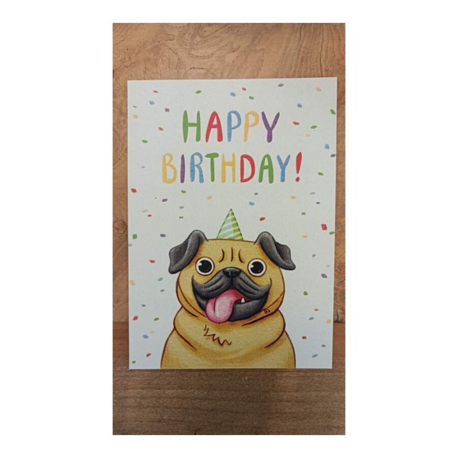 Postal Birthday Pug Firlefanz