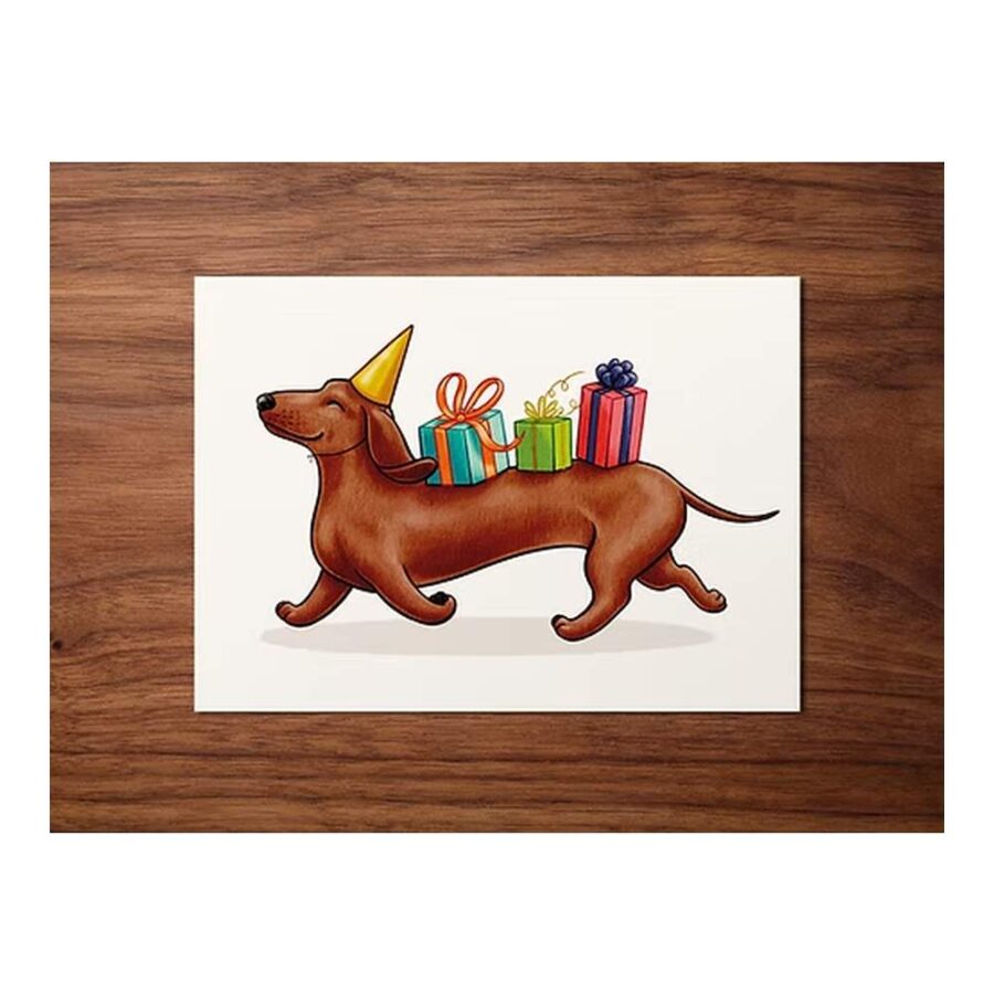 Postal Perro De Cumpleaños Firlefanz