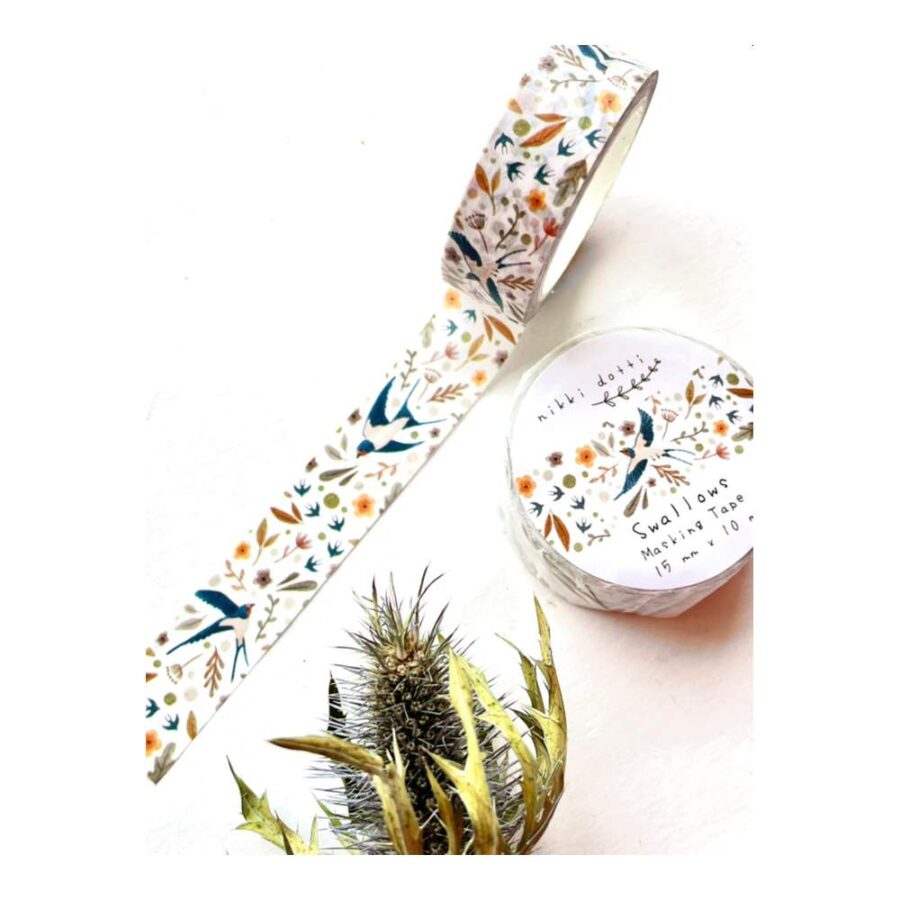 Washi Tape Swallows Nikki Dotti