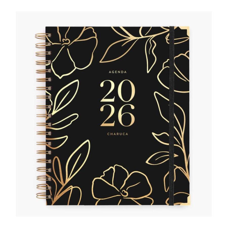 Agenda Charuca Semanal 2026 Black Grande