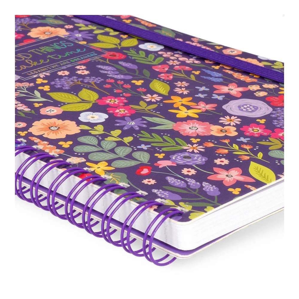 Cuaderno Legami A5 Flores Espiral