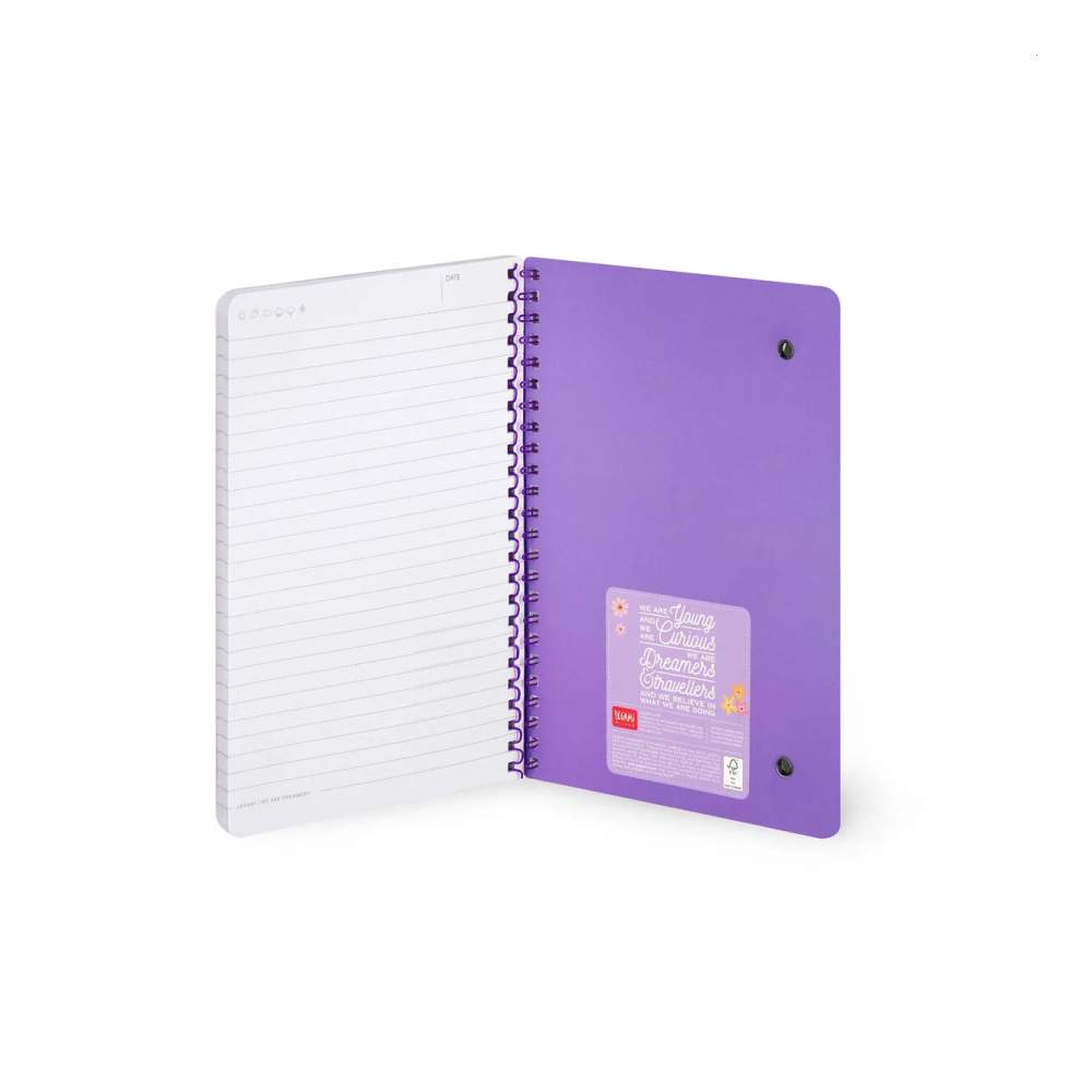 Cuaderno Legami A5 Flores Espiral