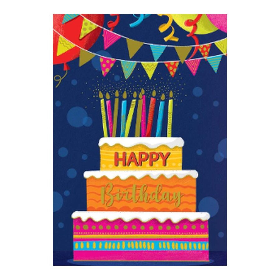 Tarjeta Zig Zag Feliz Cumpleaños