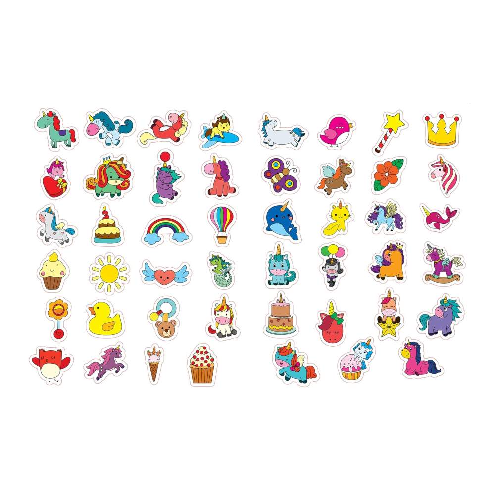 Libro De Colorear Con Stickers Unicornios