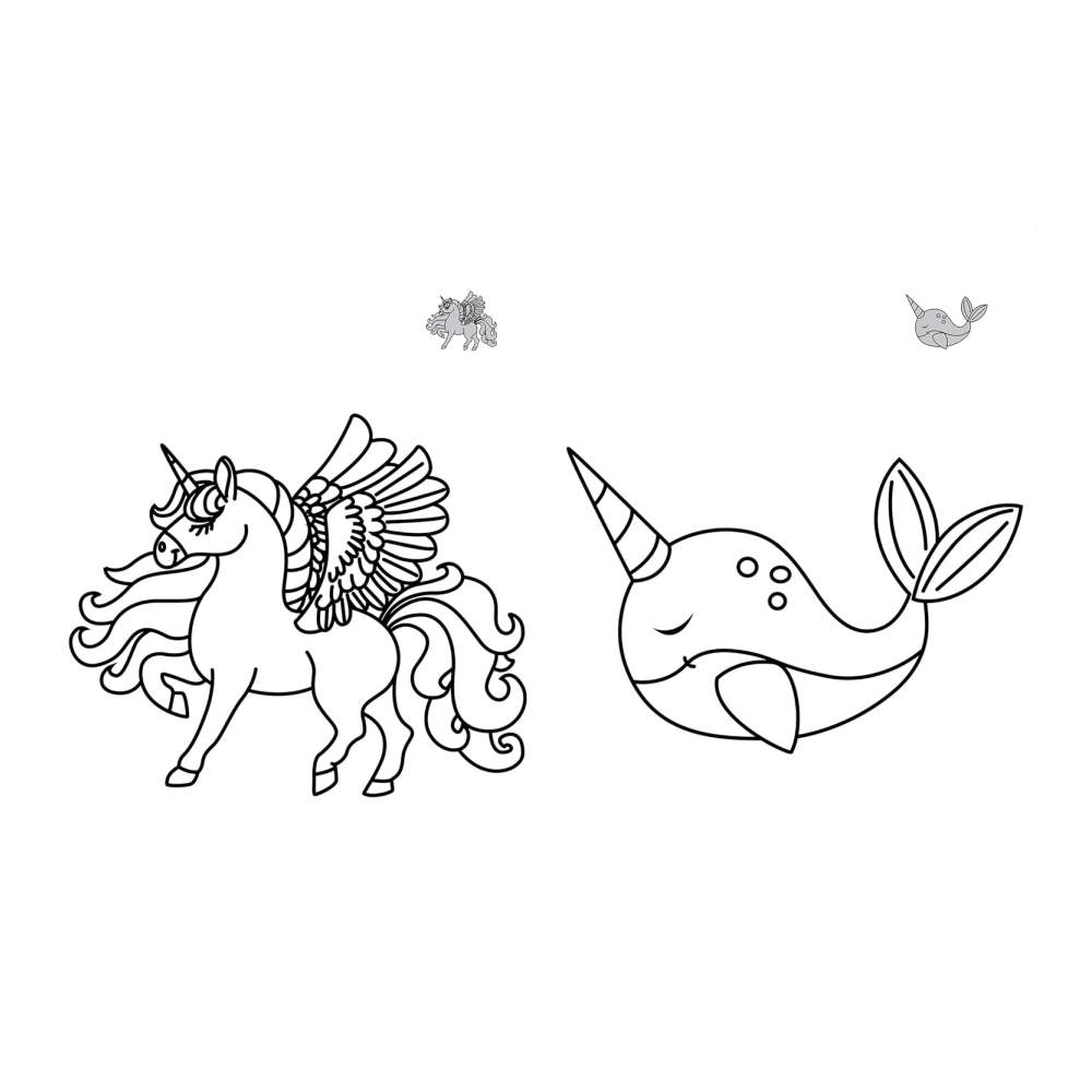 Libro De Colorear Con Stickers Unicornios