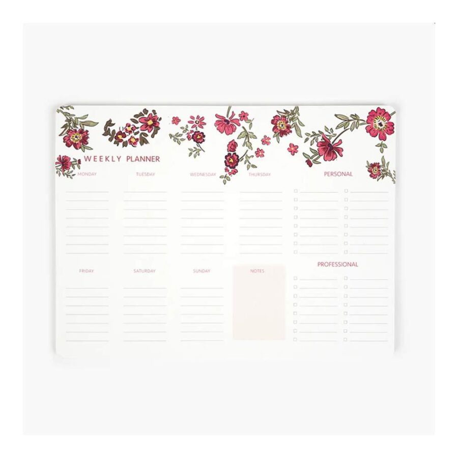 Planificador Semanal Floral Roses