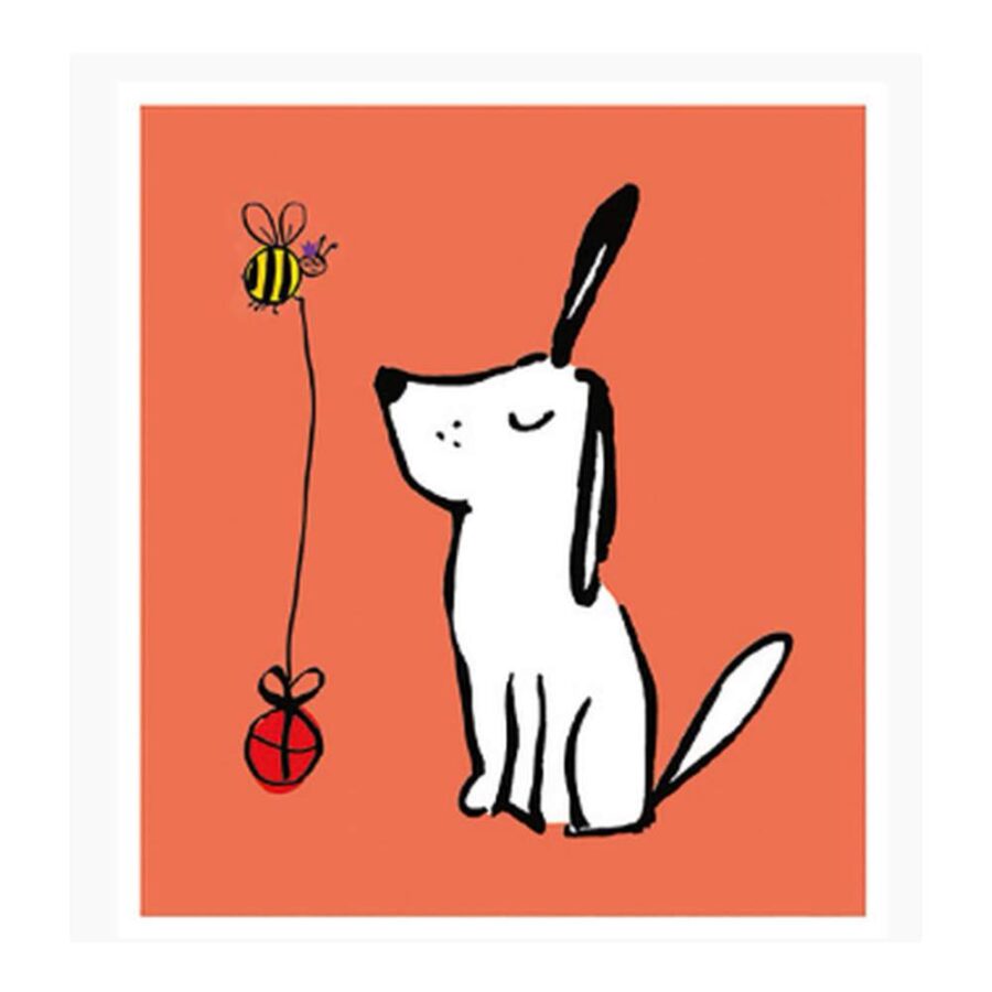 Tarjeta Perro Y Abeja