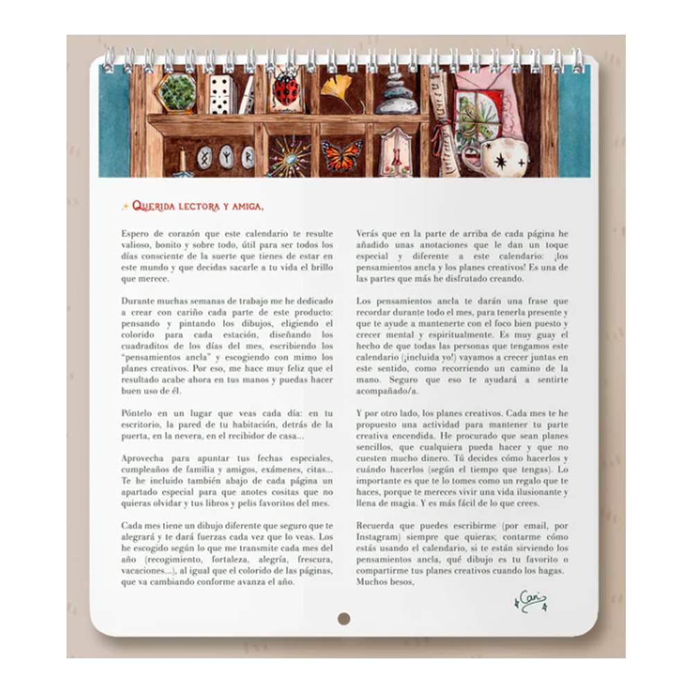 Calendario Creativo 2026 Carillustration