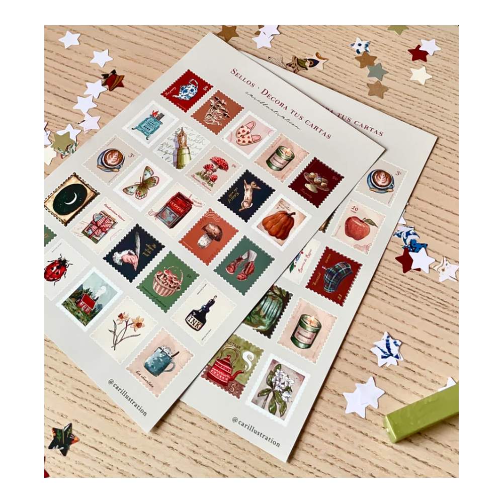 Set Sellos Decorativos Carillustration