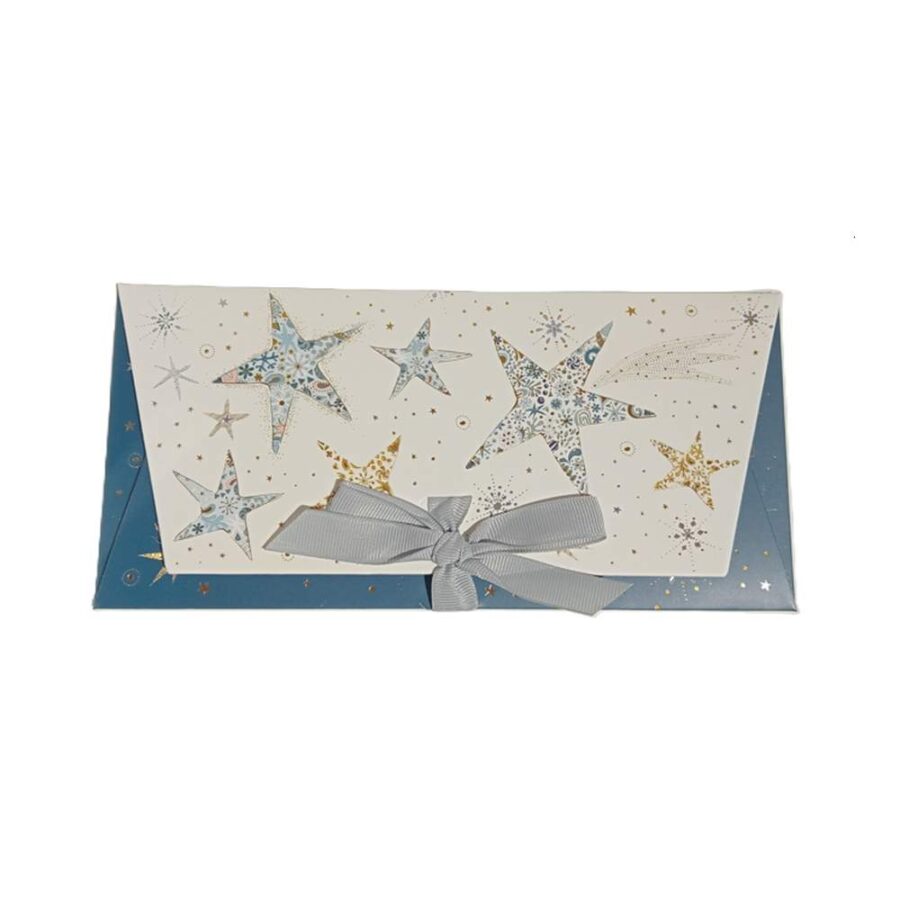 Sobre Lazo Con Tarjetón Estrellas Azules