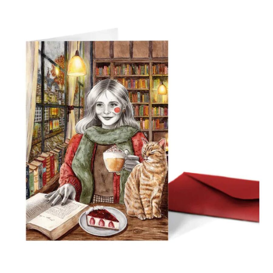 Tarjeta Chamss Café Carillustration