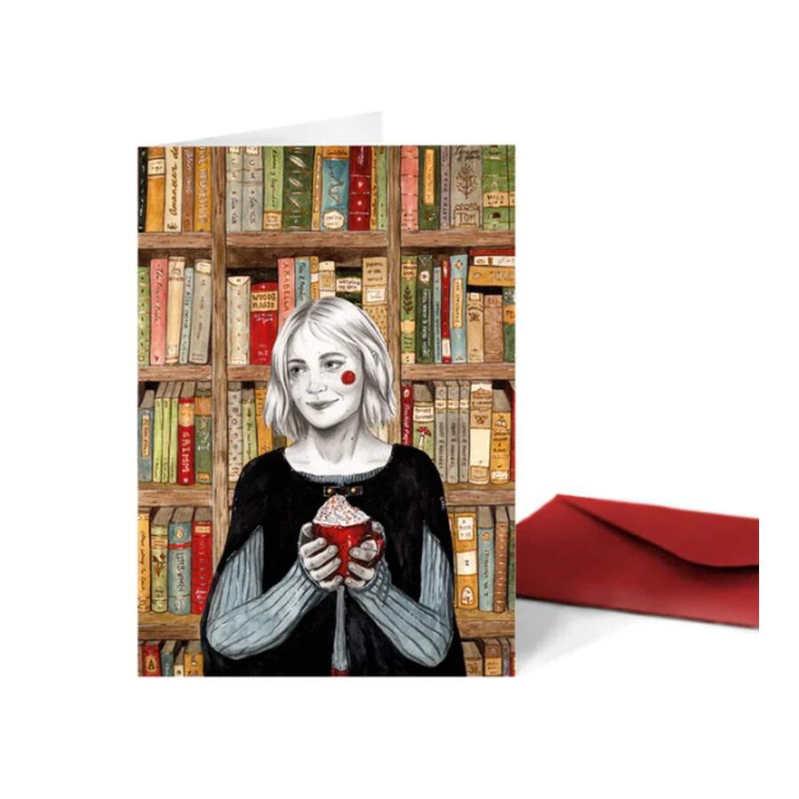 Tarjeta Cozy Bookshop Carillustration