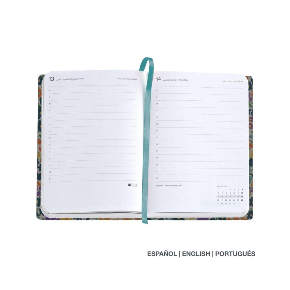 Agenda Anual 2026 Día Pág. Flowers