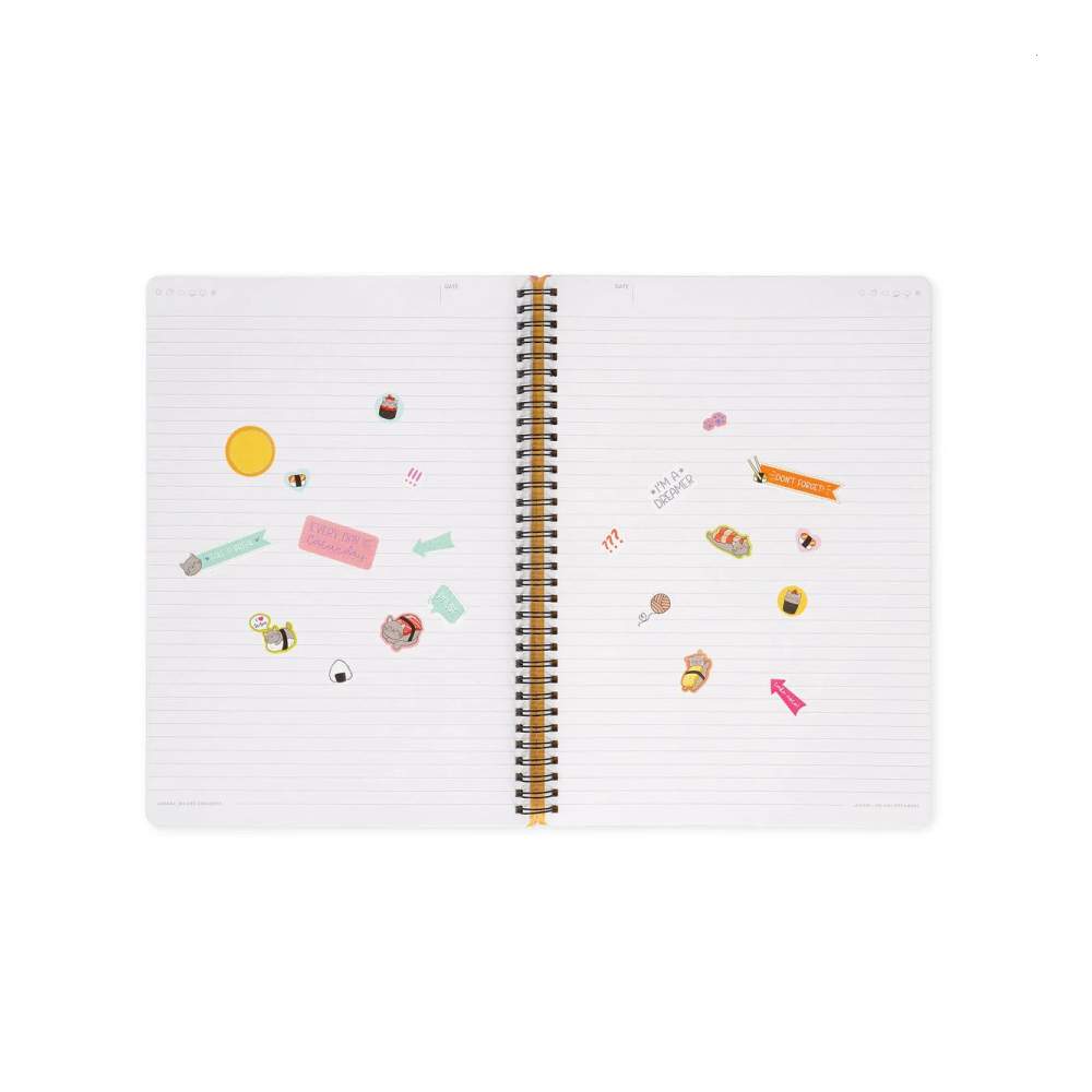 Cuaderno A4 Rayas Sushi Cat Legami