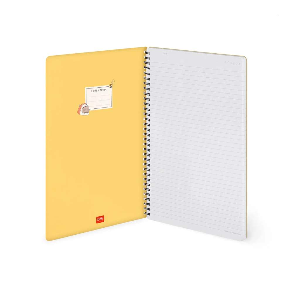 Cuaderno A4 Rayas Sushi Cat Legami