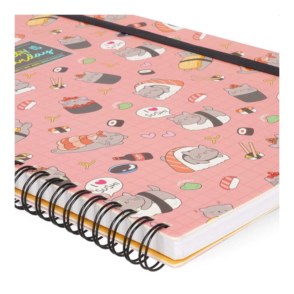Cuaderno A4 Rayas Sushi Cat Legami