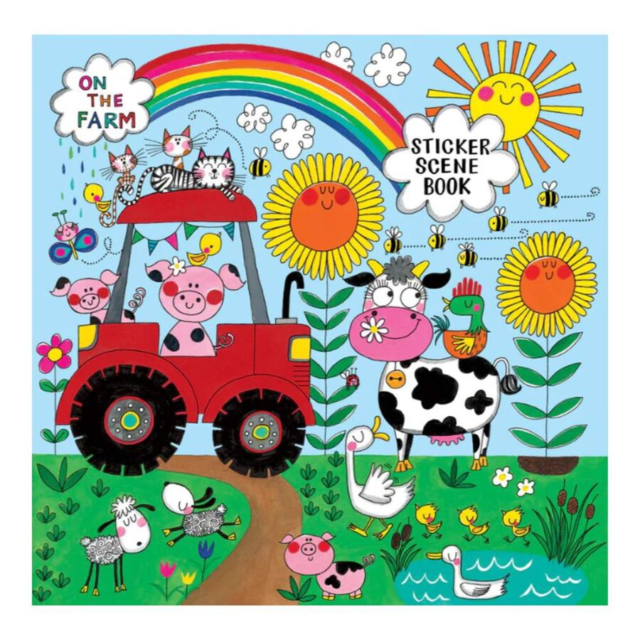 Libro Para Pintar Con Pegatinas Granja