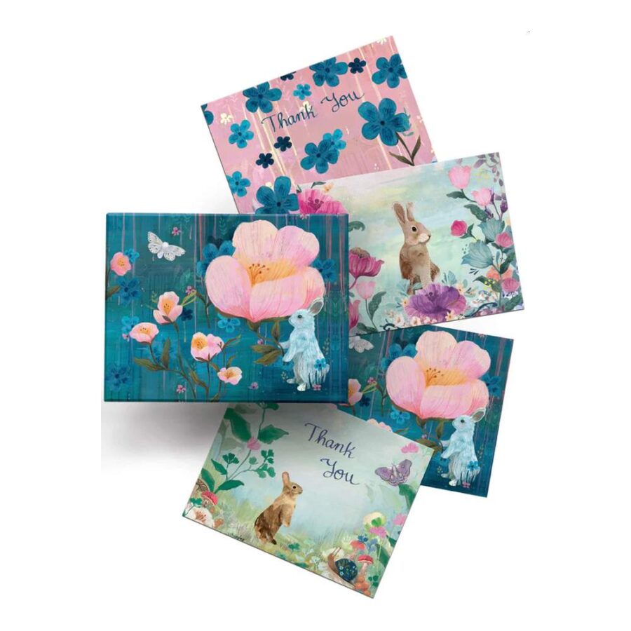 Set De Tarjetas Chic White Rabbits