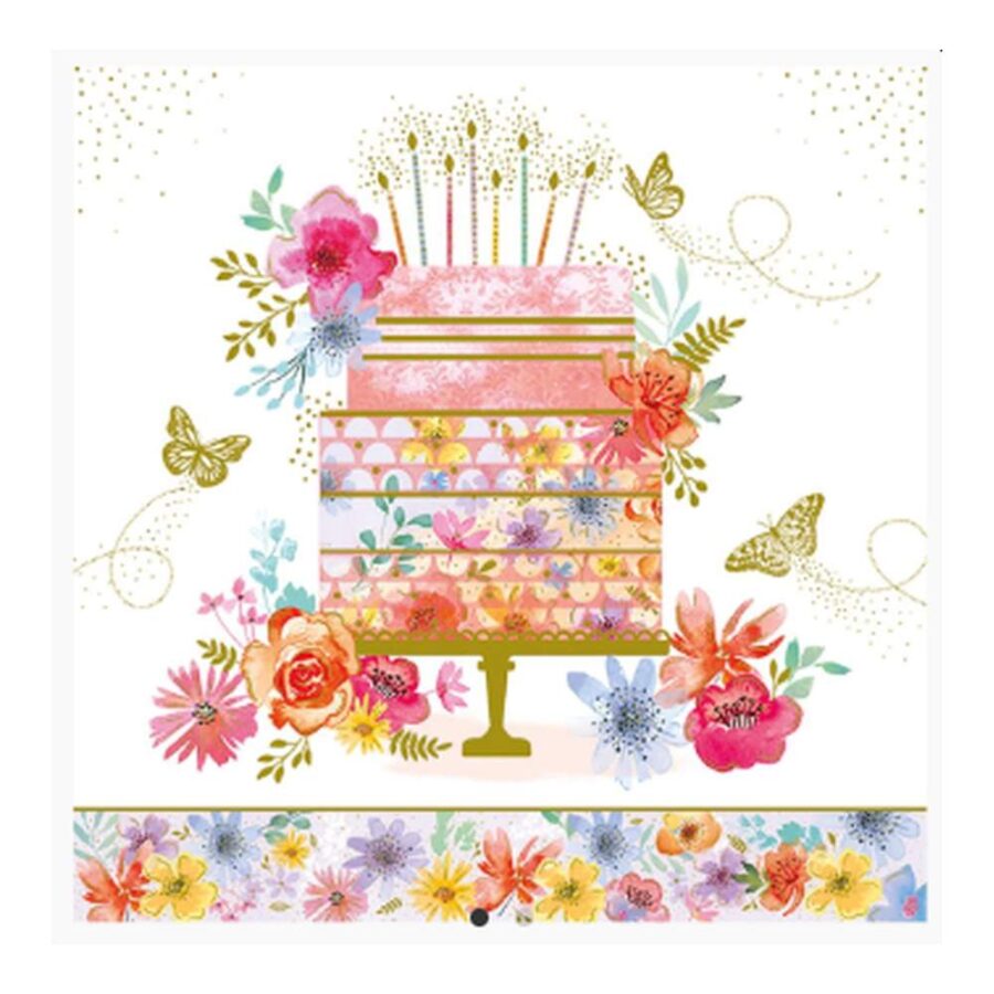 Tarjeta Pastel Cumpleaños Arabesque